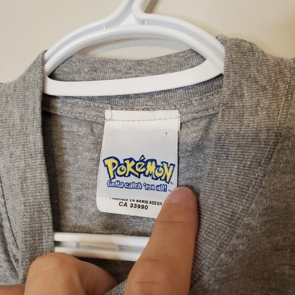 Vintage 1999 Pokémon Battle graphic shirt gray size mens S - Picture 5 of 6